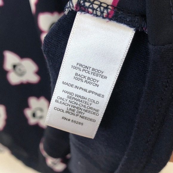 Express Navy Blue Floral Quarter Zip Tank Top womens professional business work - Picture 6 of 6